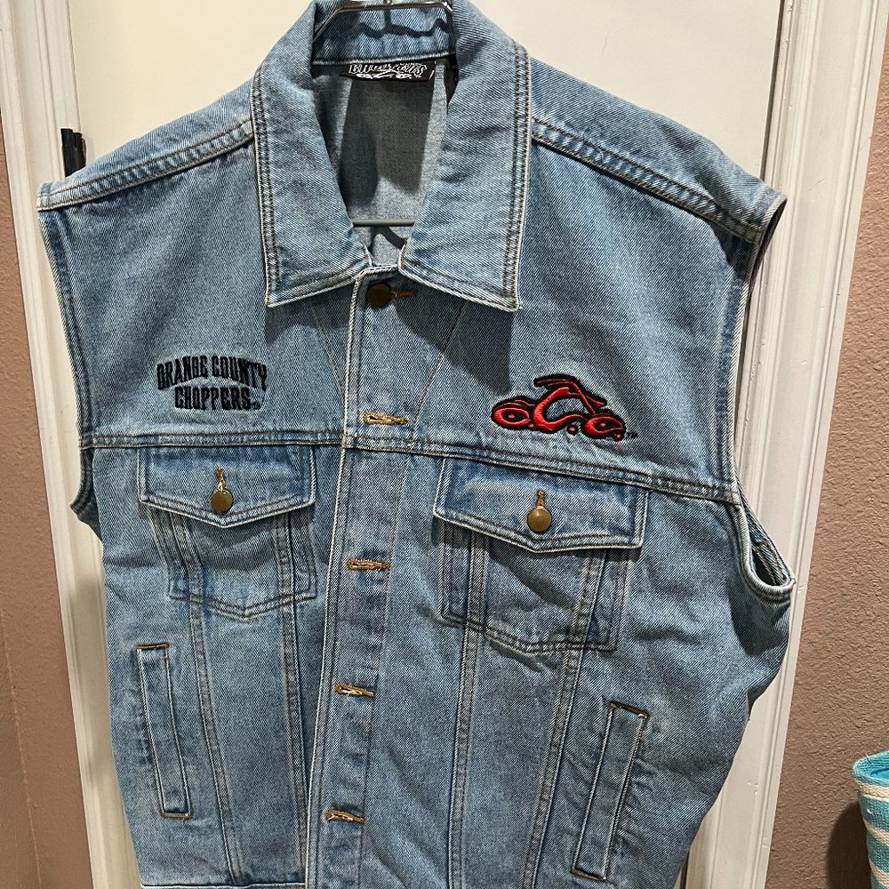 NWOT ORANGE COUNTY CHOPPER DENIM VEST